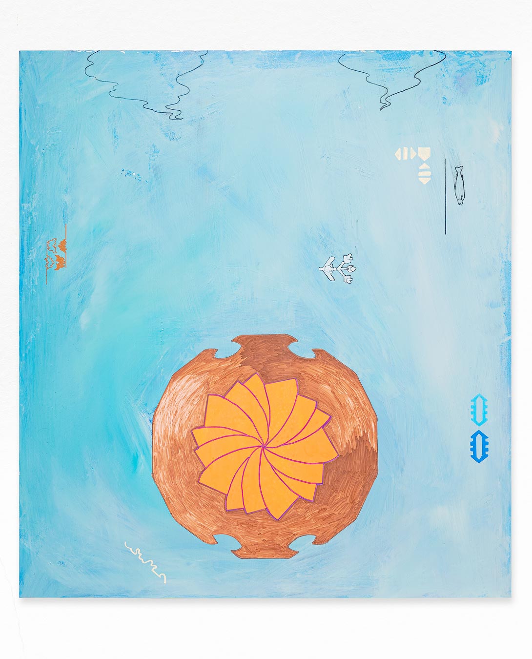 Acryl, Marker, auf Hartschaumplatte, 90 x 100 cm, 2022