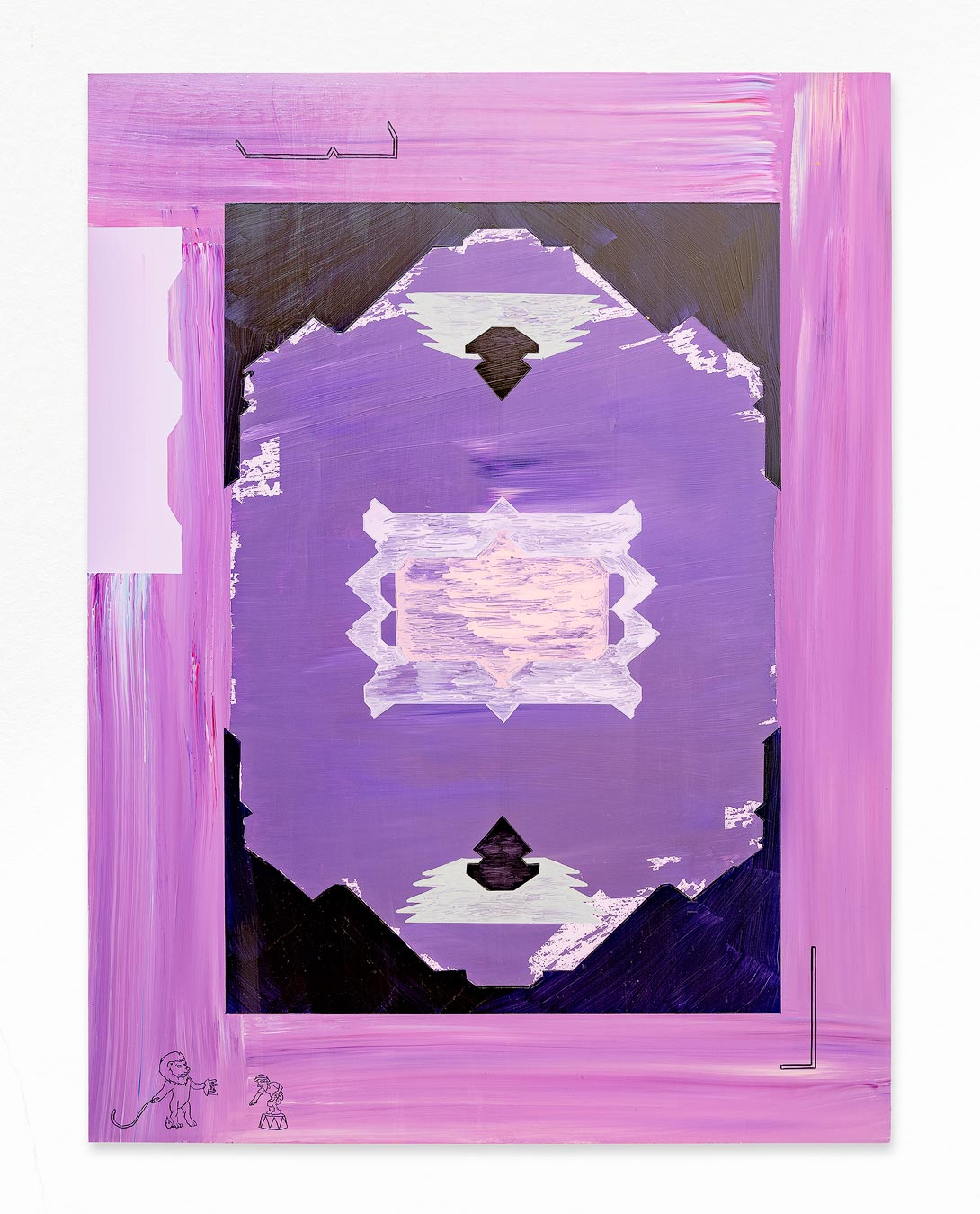 Acryl, Marker, auf Hartschaumplatte, 75 x 100 cm, 2022