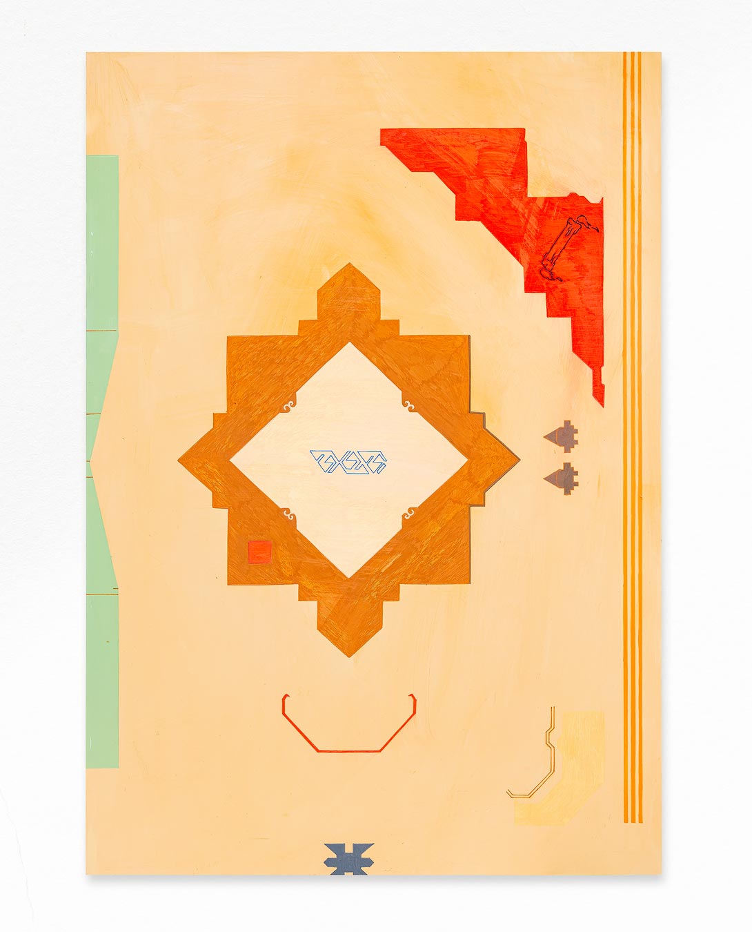 Acryl, Marker, auf Hartschaumplatte, 70 x 100 cm, 2022